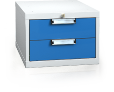 Hanging UNI line cabinet for workbenches 351 x 480 x 600 - 2x drawer